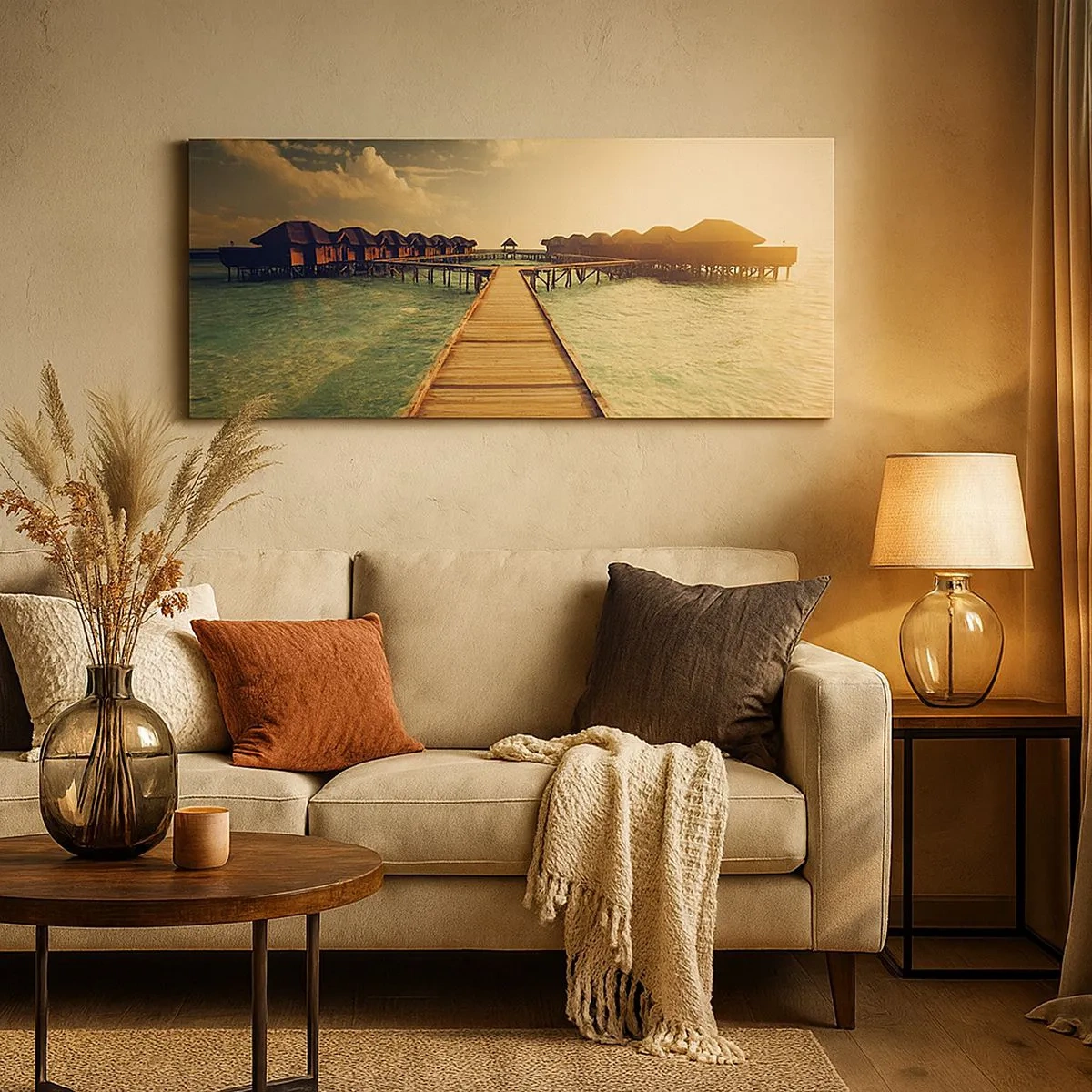 Obraz na plátně - Vřelé pozvání - 100x40 cm