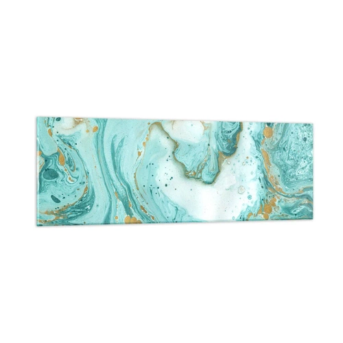 Obraz na skle - Pod velkou vlnou z epochy Edo - 90x30 cm