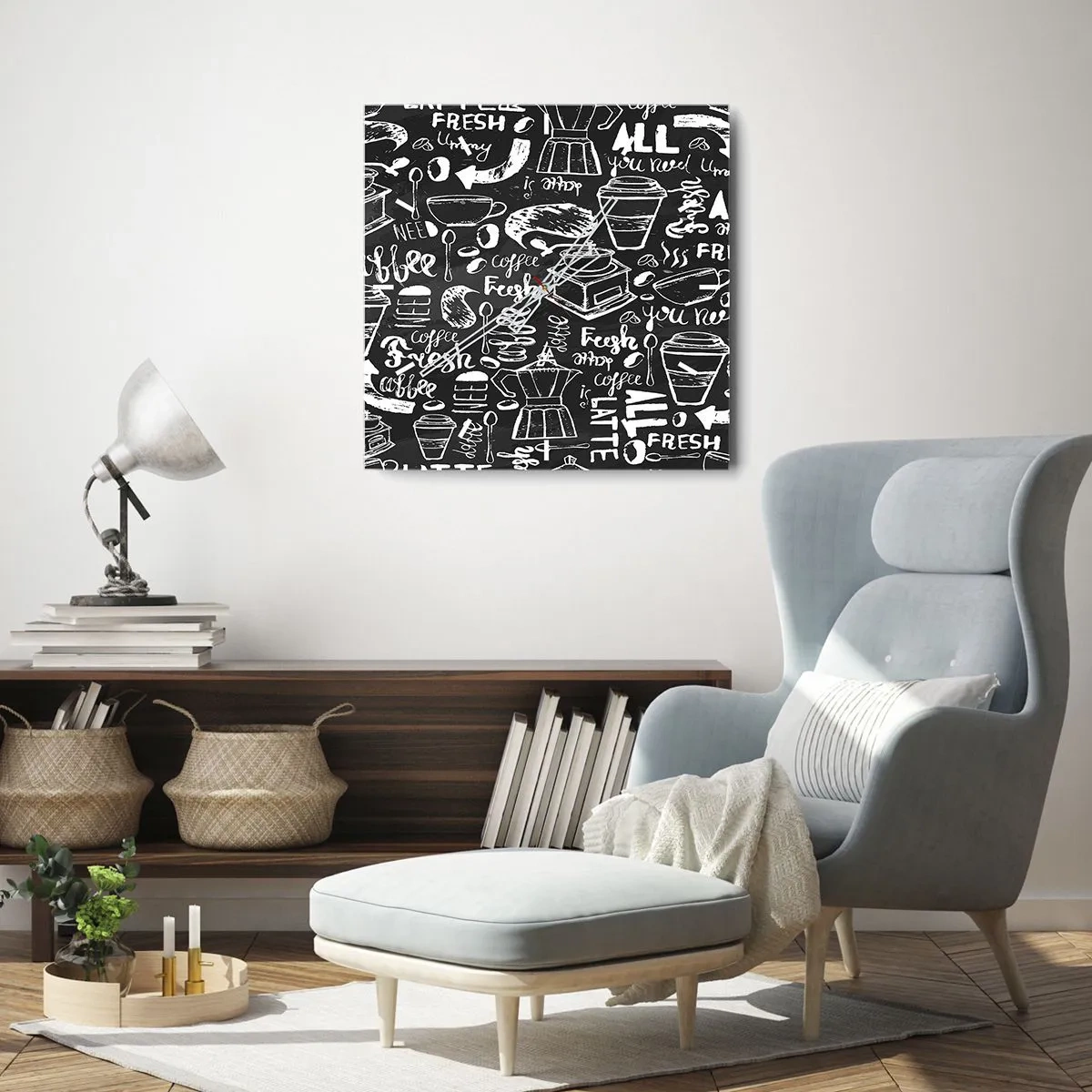Nástěnné hodiny - All you need is… - 30x30 cm