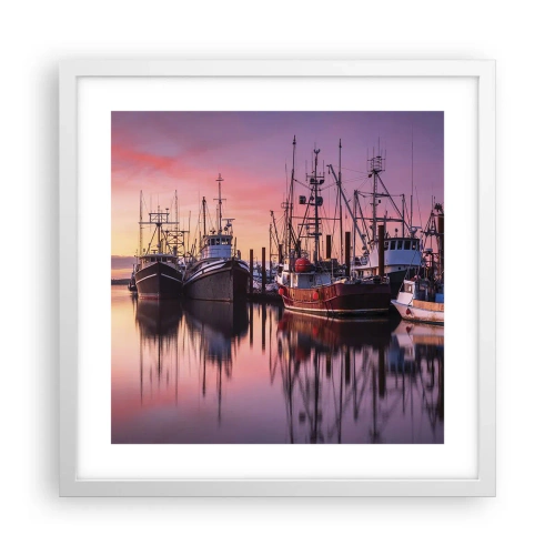 Plakát v bílém rámu - Před dalším dnem - 40x40 cm