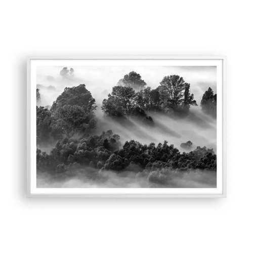 Plakát v bílém rámu - Probouzení ze spánku - 100x70 cm