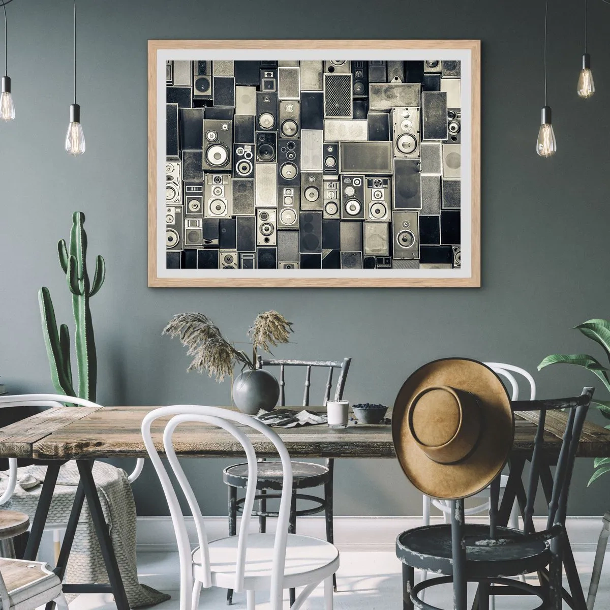 Plakát v rámu světlý dub - A vše je v pořádku - 91x61 cm