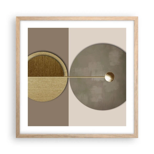 Plakát v rámu světlý dub - Dokonalá rovnováha - 50x50 cm