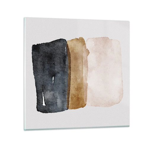 Obraz na skle - Kompozice zemitých barev - 70x70 cm