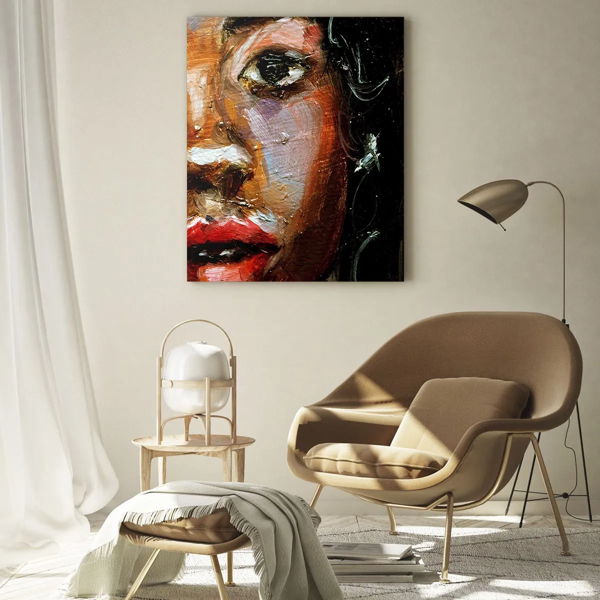 Obraz na skle - Černá a jas - 70x100 cm