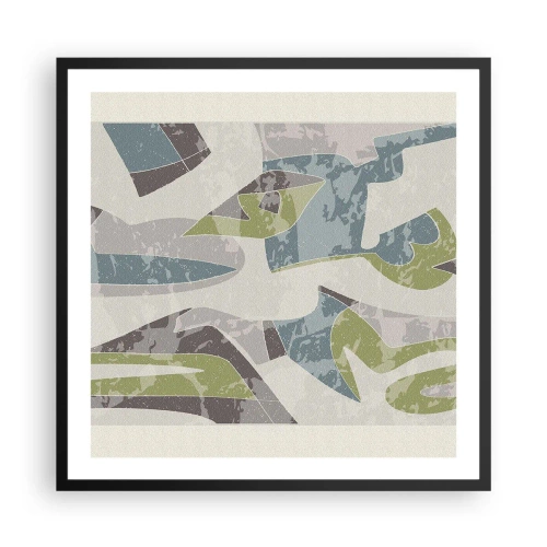 Plakát v černém rámu - Kompozice za sklem - 60x60 cm