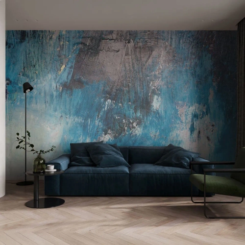 Fototapeta Standard Eco - Rapsodie v modrém - Abstrakce, Kus, Moderní umění - 350x256 cm