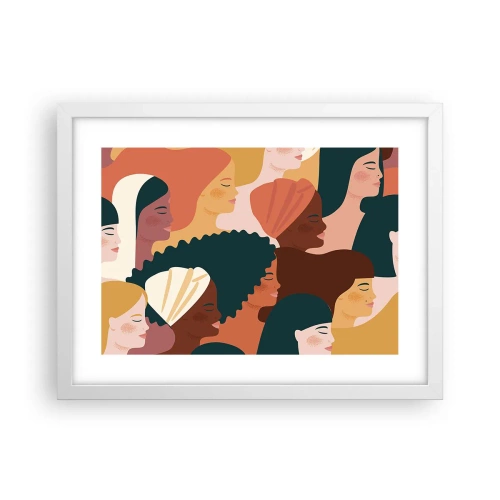 Plakát v bílém rámu - Pouze ženskost - 40x30 cm