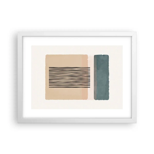 Plakát v bílém rámu - Všechno v pořádku - 40x30 cm