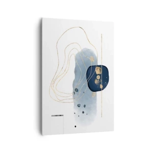 Obraz na plátně - Modro-zlatá fantazie - 70x100 cm