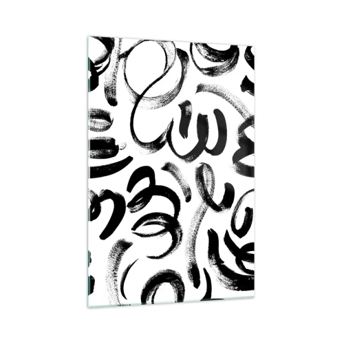 Obraz na skle - Černé na bílém - 70x100 cm
