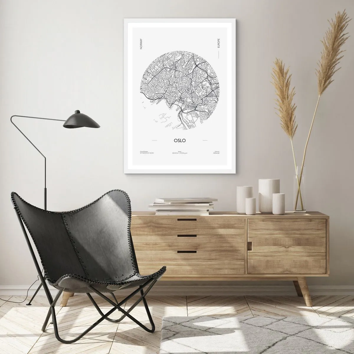 Plakát v bílém rámu - Anatomie Osla - 30x40 cm