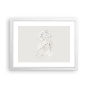 Plakát v bílém rámu - Spirála krásy - 40x30 cm