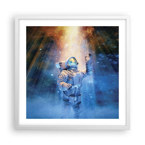 Plakát v bílém rámu - Konečně v cíli - 50x50 cm