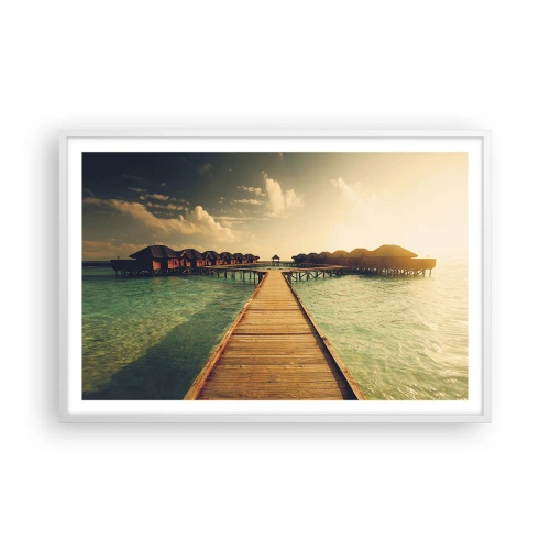 Plakát v bílém rámu - Vřelé pozvání - 91x61 cm