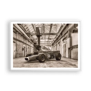 Plakát v bílém rámu - Odpočinek vítěze - 100x70 cm