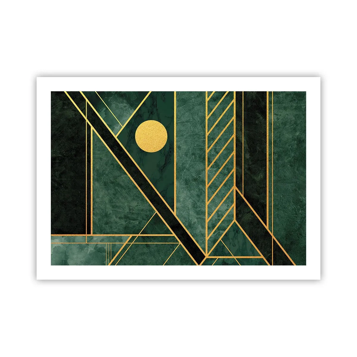 Plakát - Dynamika zlata a lazuritu - 70x50 cm