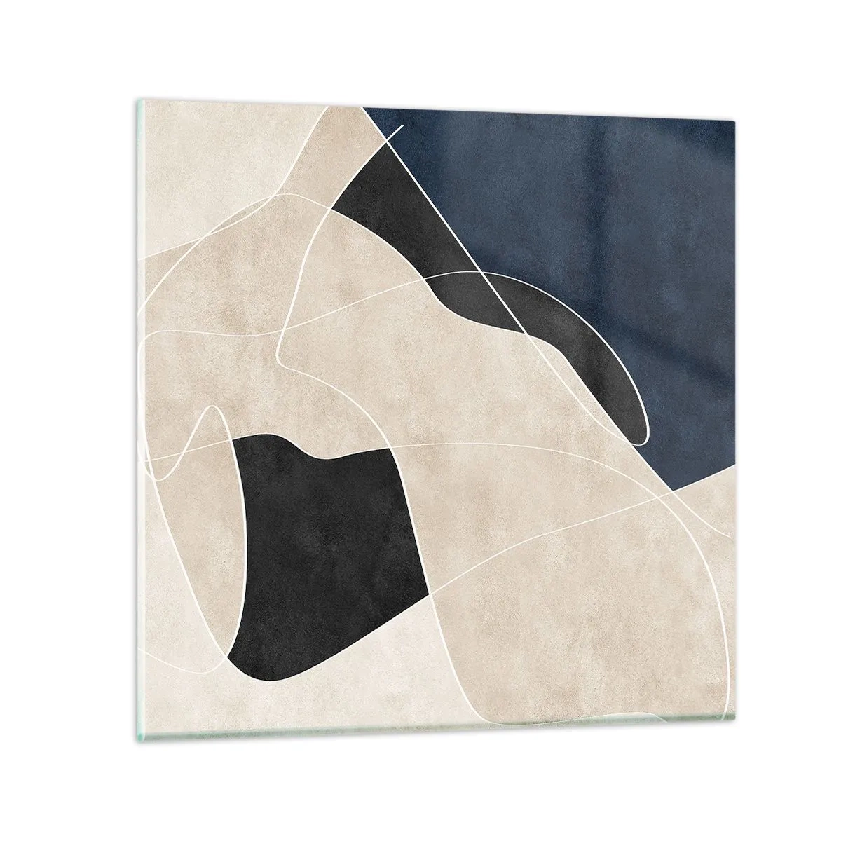 Obraz na skle - Abstraktní kompozice – kontrast barev - 60x60 cm