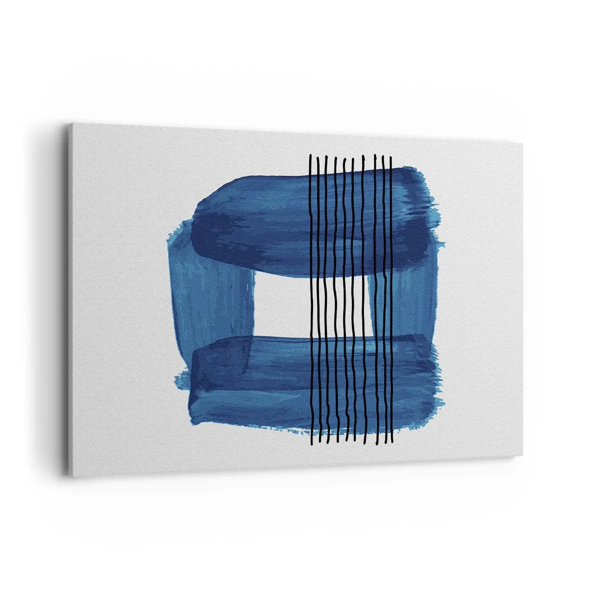 Obraz na plátně - Modročerná kompozice - 100x70 cm