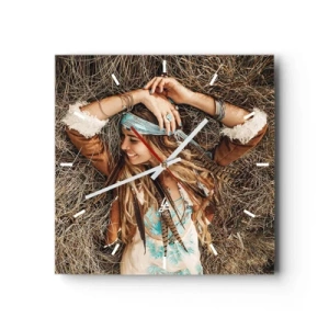 Nástěnné hodiny - Na cestě do léta lásky - 30x30 cm