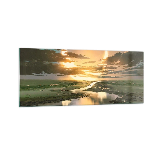 Obraz na skle - Někde ve vzdálené galaxii - 100x40 cm