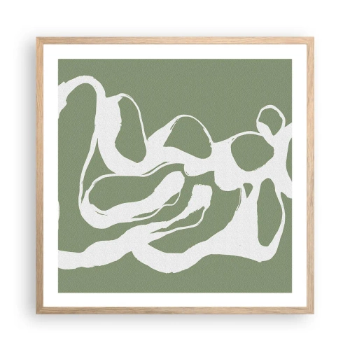 Plakát v rámu světlý dub - Volání prostoru - 60x60 cm