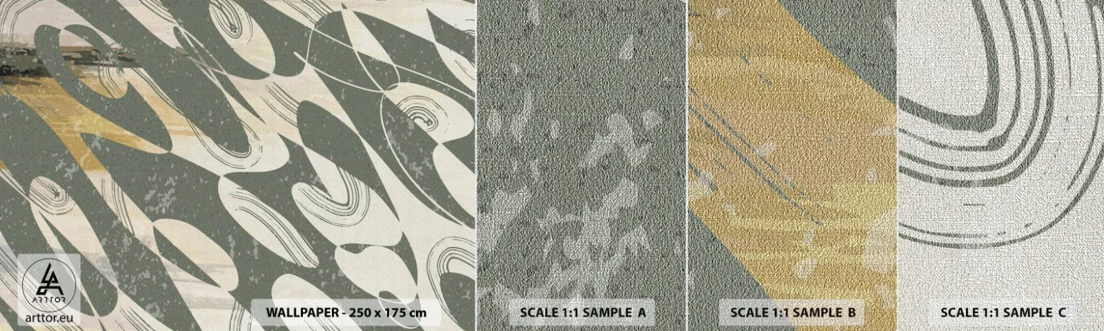 Vzor Fototapety Premium Canvas - Rytmizovaná abstrakce - Abstrakce, Moderní, Letitý - 100x30 cm