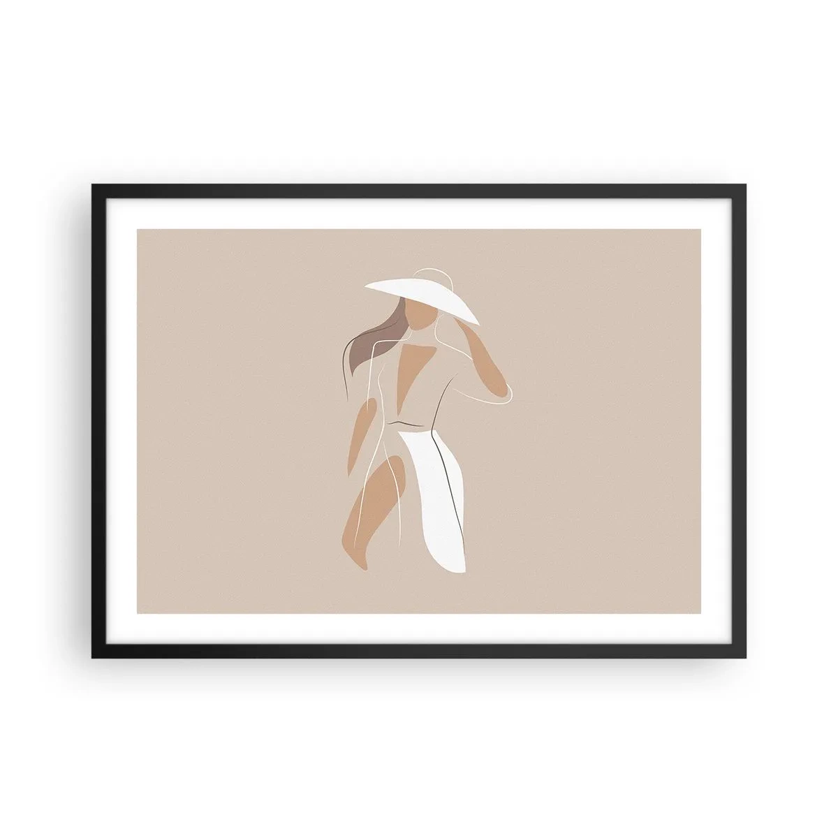 Plakát v černém rámu - Móda je zábava - 70x50 cm
