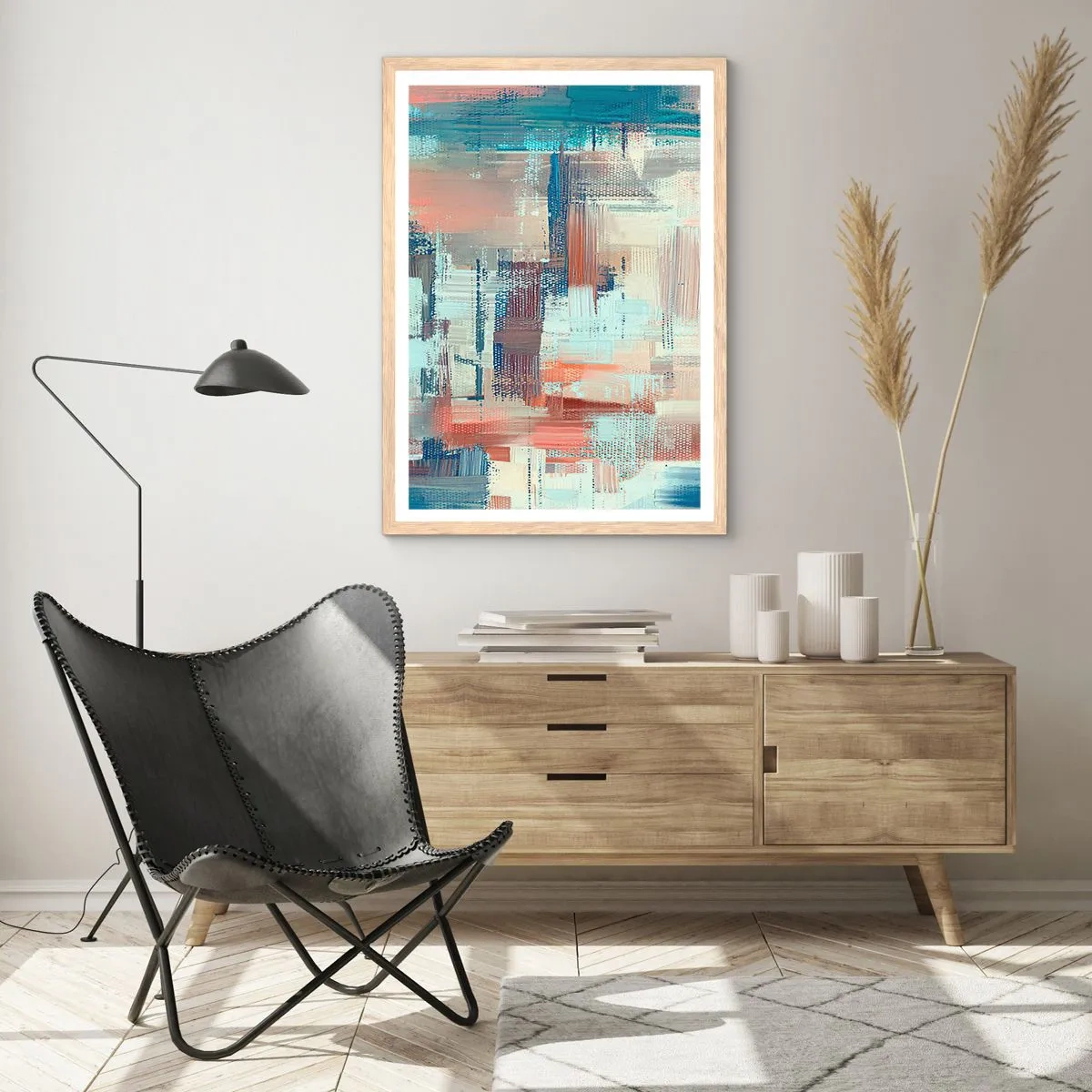 Plakát v rámu světlý dub - Dostat se ke světlu - 40x50 cm