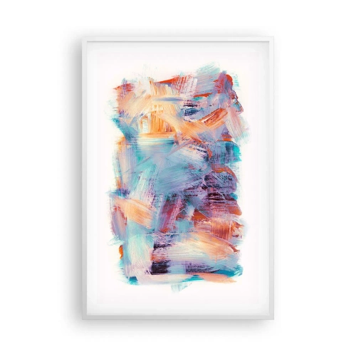 Plakát v bílém rámu - Barevný nepořádek - 61x91 cm
