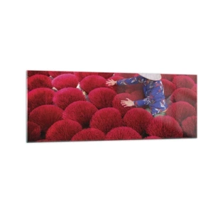 Obraz na skle - Na rýžovém poli - 140x50 cm