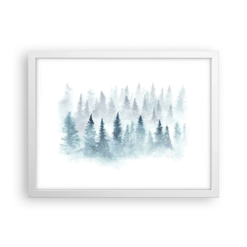 Plakát v bílém rámu - Zahalené mlhou - 40x30 cm