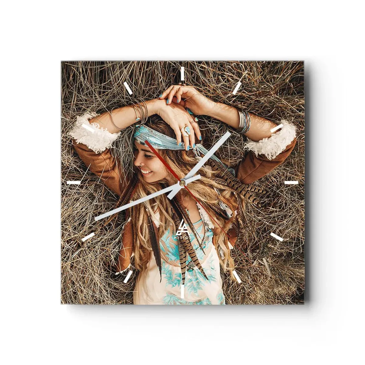 Nástěnné hodiny - Na cestě do léta lásky - 30x30 cm