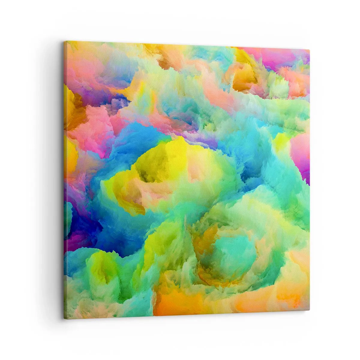 Obraz na plátně - Duhové chmýří - 50x50 cm
