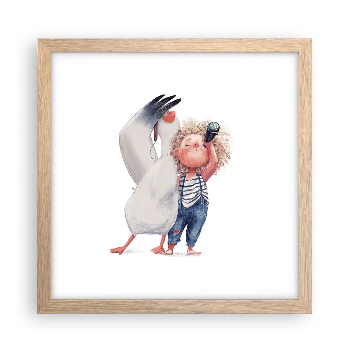 Plakát v rámu světlý dub - Plán na skvělou cestu - 30x30 cm