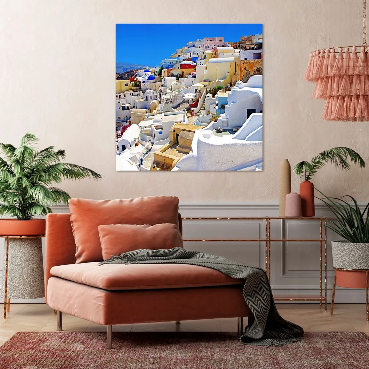 Obraz na plátně - Sen o řeckém létě - 60x60 cm