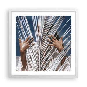 Plakát v bílém rámu - Šamanová holka? - 50x50 cm