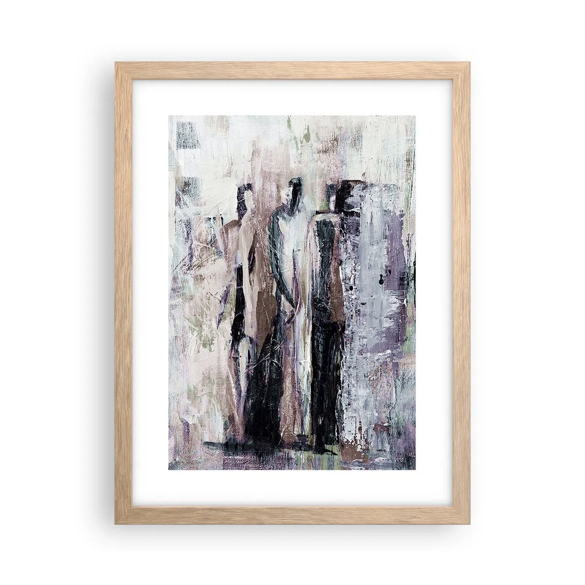 Plakát v rámu světlý dub - Tajemná trojice - 30x40 cm