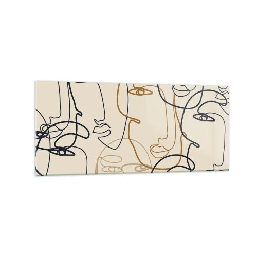 Obraz na skle - Portrét znásobený - 120x50 cm