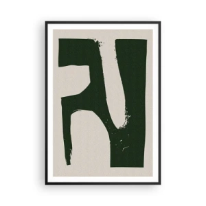 Plakát v černém rámu - Zálivy v bílem - 70x100 cm