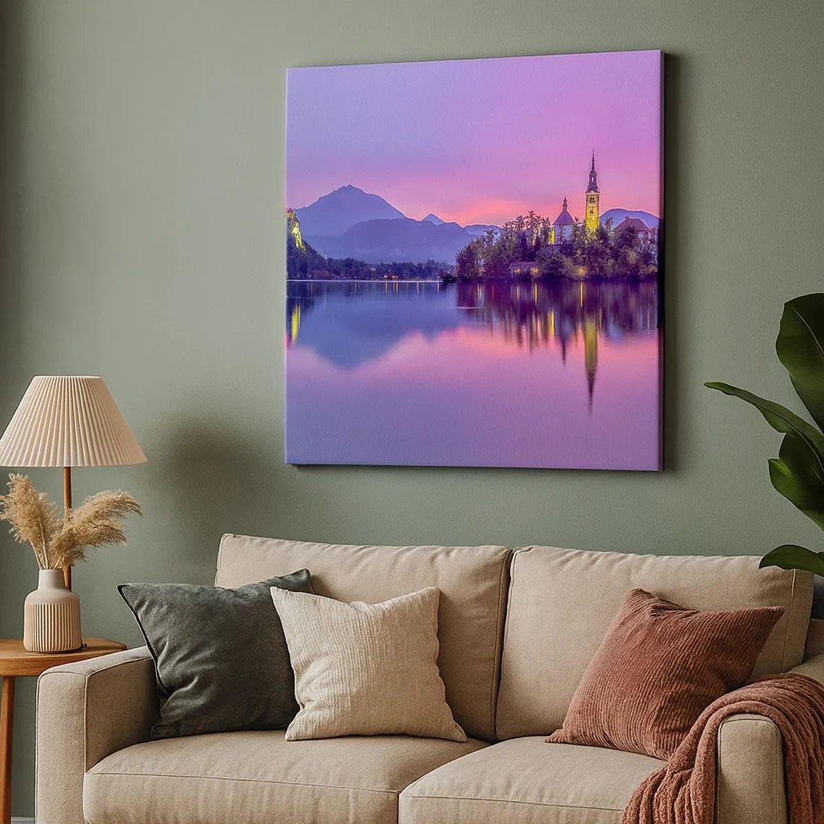 Obraz na plátně - Pohádkový ostrov za soumraku  - 30x30 cm