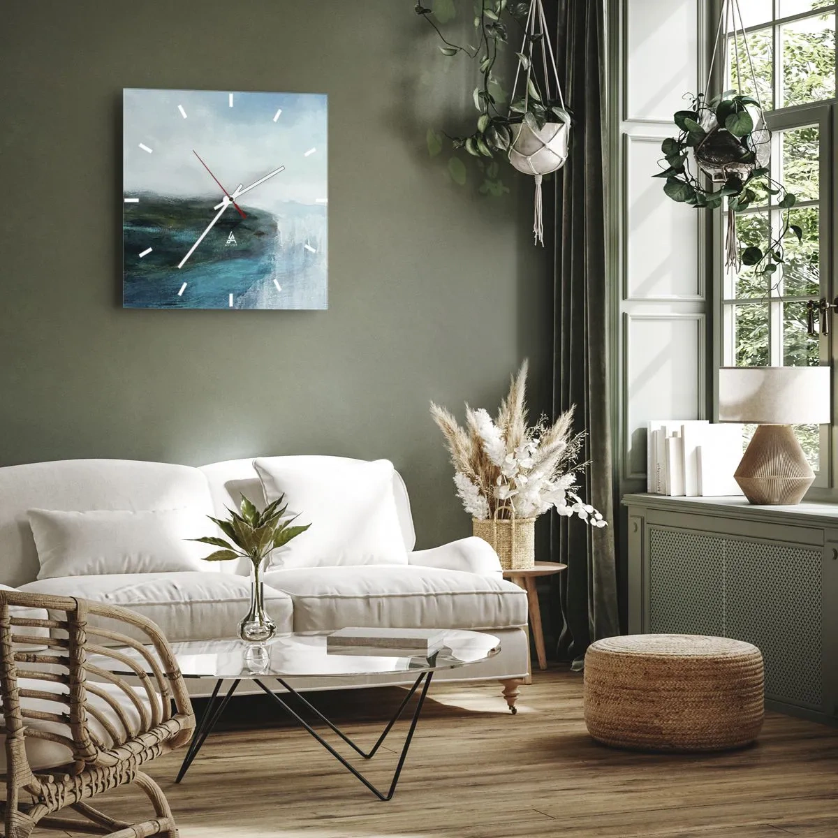 Nástěnné hodiny - Námořní abstrakce - 30x30 cm