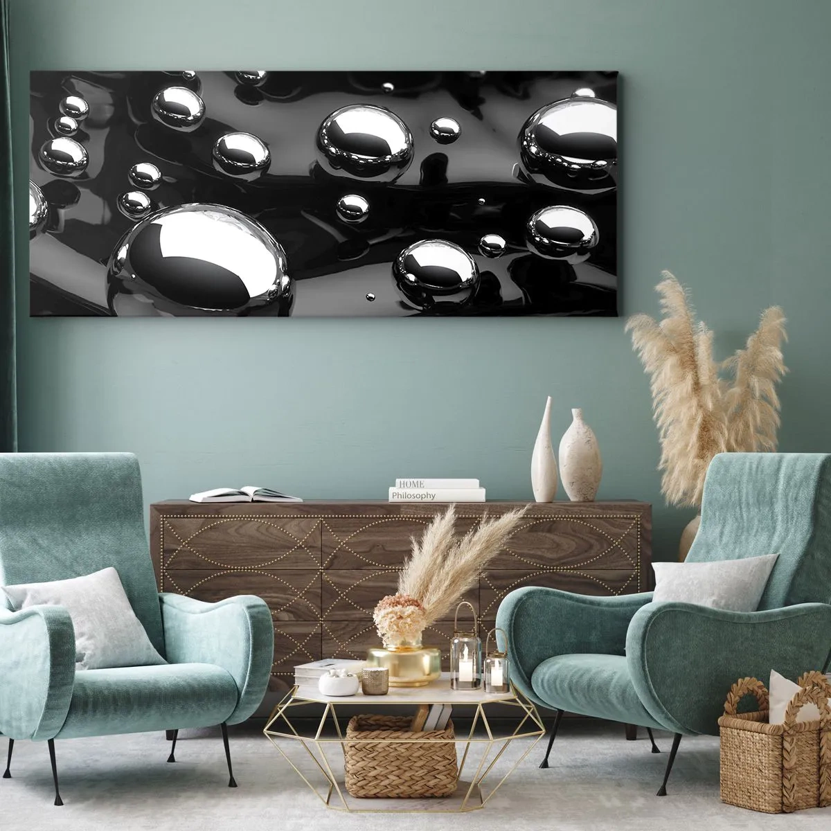 Obraz na plátně - Z černé tůně - 100x40 cm