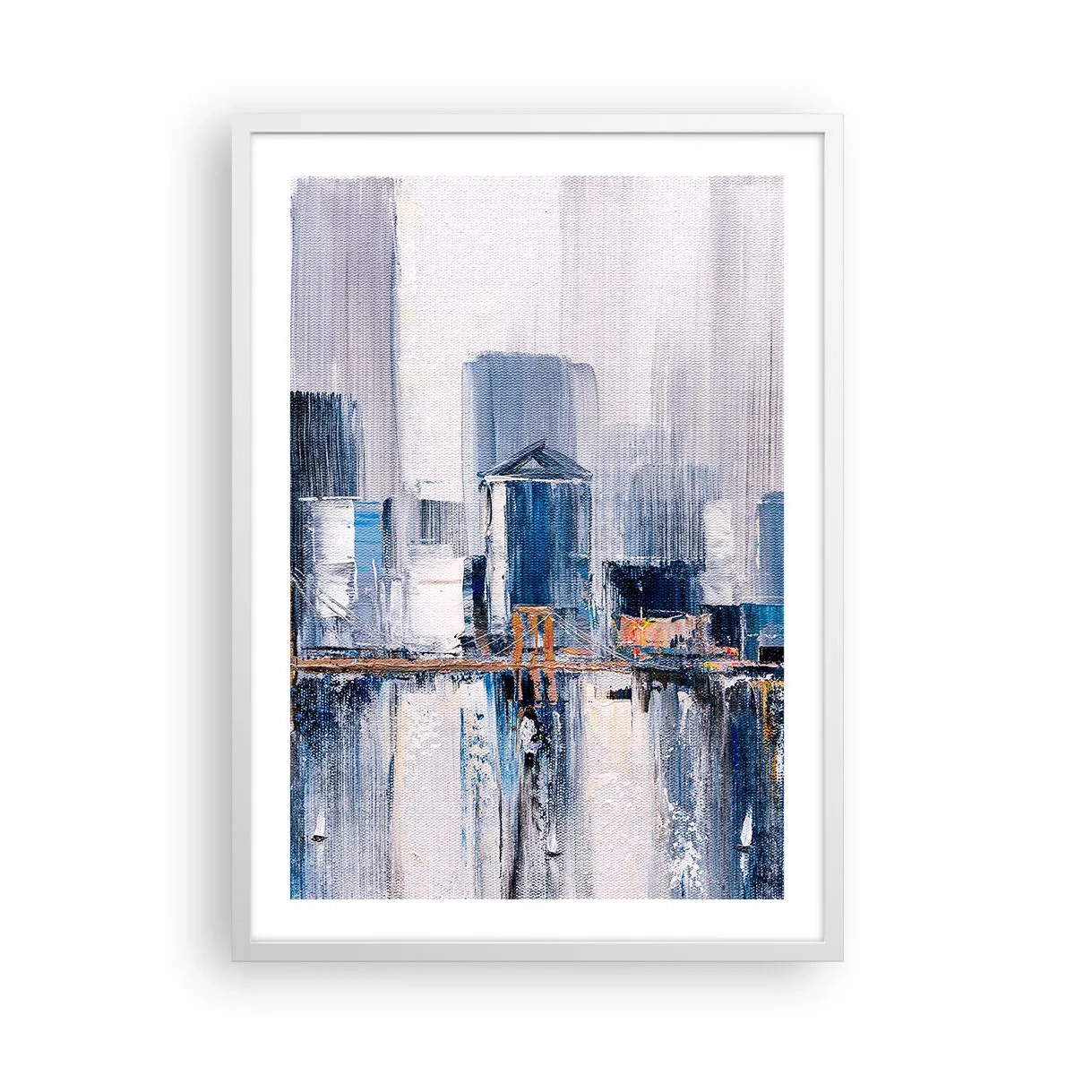 Plakát v bílém rámu - Newyorská imprese - 50x70 cm