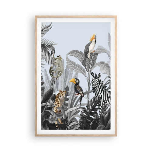 Plakát v rámu světlý dub - Africká pohádka - 61x91 cm