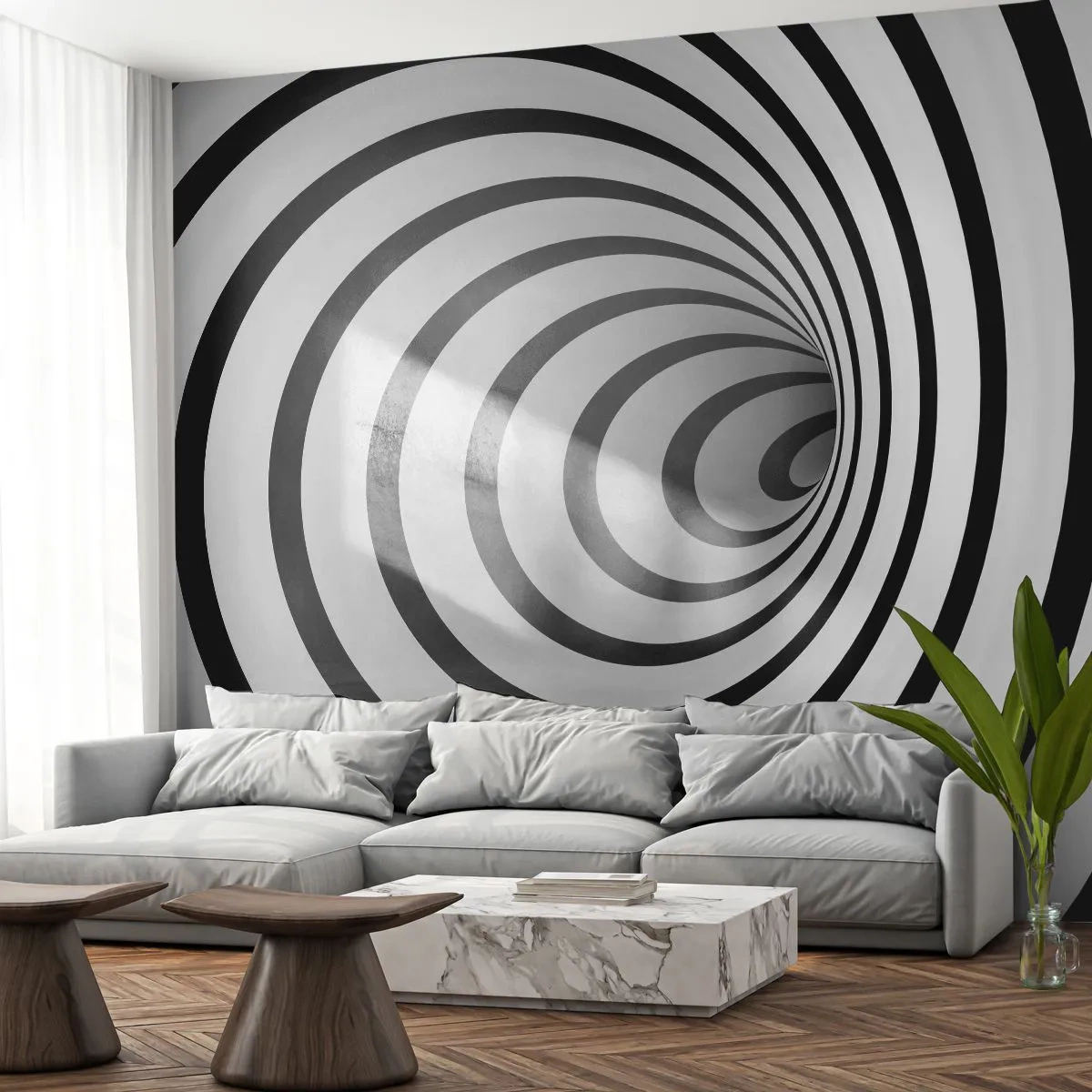 Fototapeta Samolepicí Deluxe Sticker - Taky nemůžete odolat? - Abstrakce, 3D, Vír - 250x175 cm