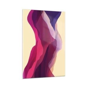 Obraz na skle - Vlny fialové - 80x120 cm