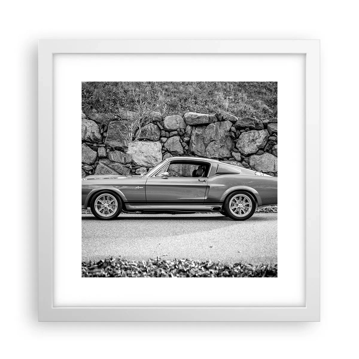 Plakát v bílém rámu - Legenda 60. let - 30x30 cm