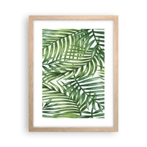 Plakát v rámu světlý dub - Pod zeleným baldachýnem - 30x40 cm