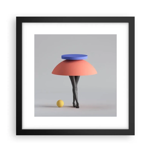 Plakát v černém rámu - Surrealistická kompozice - 30x30 cm